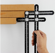 Construction Multi Angle Measuring Ruler Aluminum Folding Positioning  Wood Tile Flooring Tool
