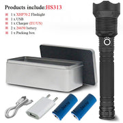 Powerful Flashlight USB  Zoom Led Torch XHP70 r 26650 Rechargeable battery