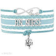 Nursing RN Registered Nurse Bracelets Infinity Love Leather Wrap Bracelets  Women Jewelry