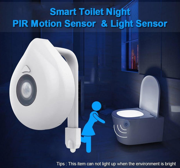 LED Toilet Seat Night Light Motion Sensor
