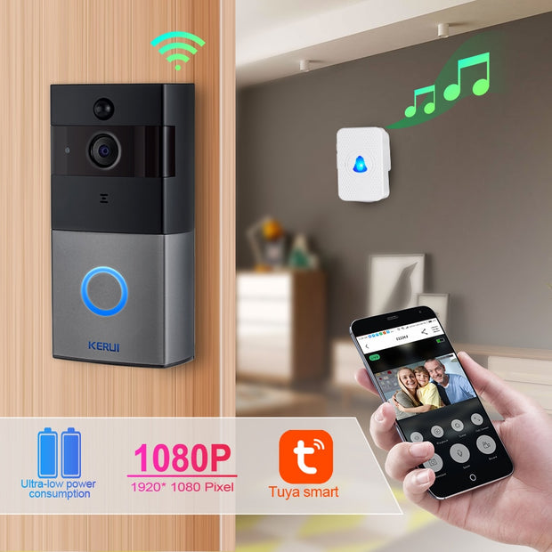 Smart Life Wireless WiFi Video HD Intercom Doorbell 2MP 1080P