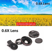 Super 15X Macro Lens 4K HD for Smartphone Anti-Distortion 0.6X Wide Angle Lens  Kit