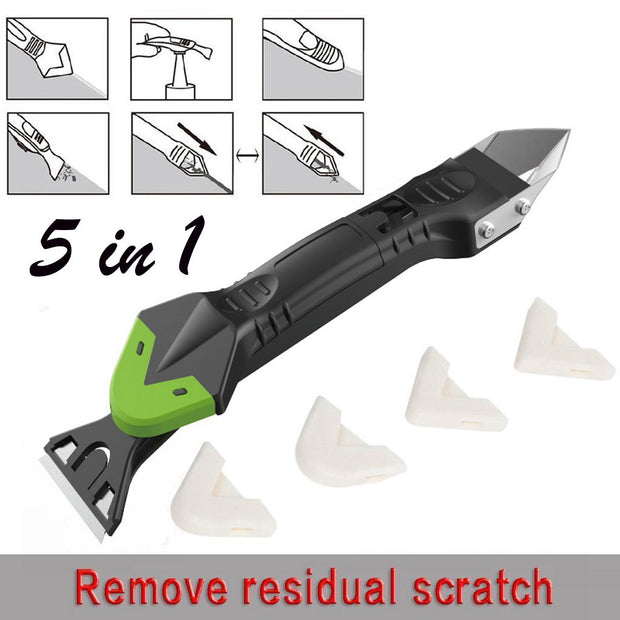 Amazing 5 in1 Silicone Remover Caulk Finisher Tools Kit